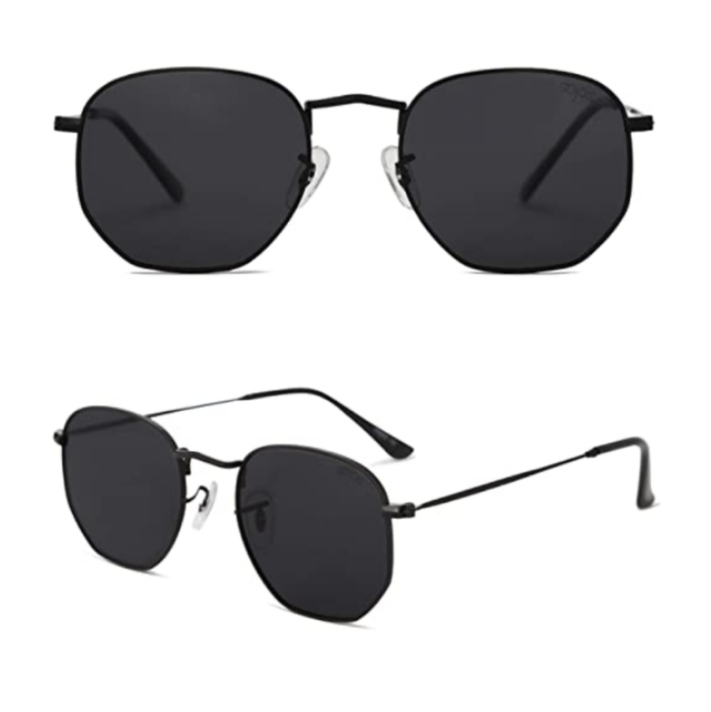 🕶Black Hexagonal Polarized Sunglasses for Men and Women